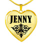 Jenny v01 - 18k Gold Finished Heart Pendant Luxury Necklace