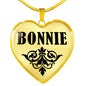 Bonnie v01 - 18k Gold Finished Heart Pendant Luxury Necklace