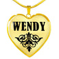 Wendy v01 - 18k Gold Finished Heart Pendant Luxury Necklace