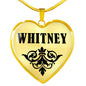 Whitney v01 - 18k Gold Finished Heart Pendant Luxury Necklace