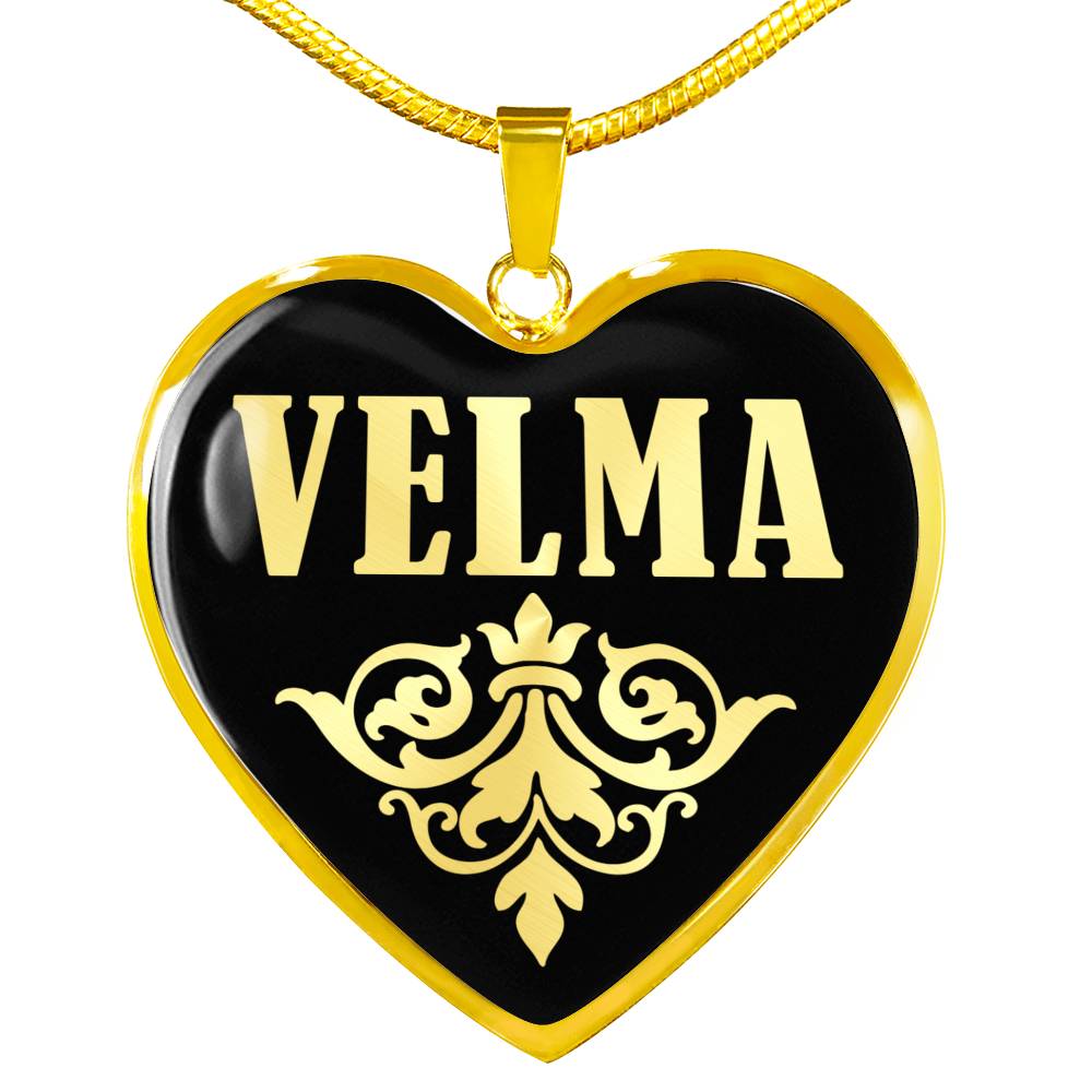 Velma v02 - 18k Gold Finished Heart Pendant Luxury Necklace