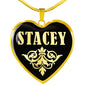 Stacey v02 - 18k Gold Finished Heart Pendant Luxury Necklace