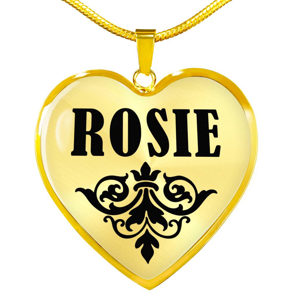 Rosie v01 - 18k Gold Finished Heart Pendant Luxury Necklace