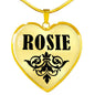 Rosie v01 - 18k Gold Finished Heart Pendant Luxury Necklace