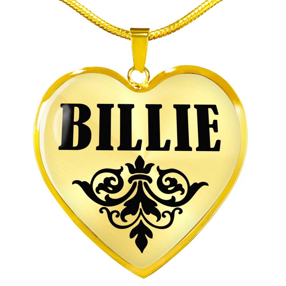 Billie v01 - 18k Gold Finished Heart Pendant Luxury Necklace