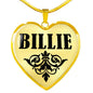 Billie v01 - 18k Gold Finished Heart Pendant Luxury Necklace