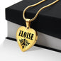 Eloise  v01 - 18k Gold Finished Heart Pendant Luxury Necklace
