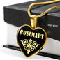 Rosemary v02 - 18k Gold Finished Heart Pendant Luxury Necklace