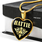 Hattie v02 - 18k Gold Finished Heart Pendant Luxury Necklace