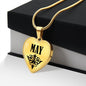May  v01 - 18k Gold Finished Heart Pendant Luxury Necklace