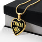 Tricia v02 - 18k Gold Finished Heart Pendant Luxury Necklace