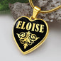 Eloise v02 - 18k Gold Finished Heart Pendant Luxury Necklace