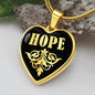 Hope v02 - 18k Gold Finished Heart Pendant Luxury Necklace