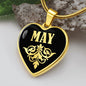 May v02 - 18k Gold Finished Heart Pendant Luxury Necklace