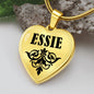 Essie  v01 - 18k Gold Finished Heart Pendant Luxury Necklace