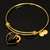 Amazing Mother - 18k Gold Finished Heart Pendant Bangle Bracelet