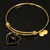 To My Amazing Mom - 18k Gold Finished Heart Pendant Bangle Bracelet