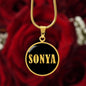 Sonya v02 - 18k Gold Finished Luxury Necklace