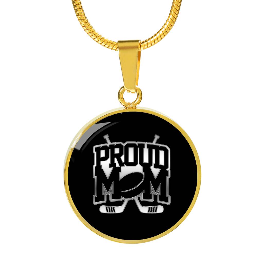 Proud Hockey Mom - 18k Gold Finished Luxury Necklace