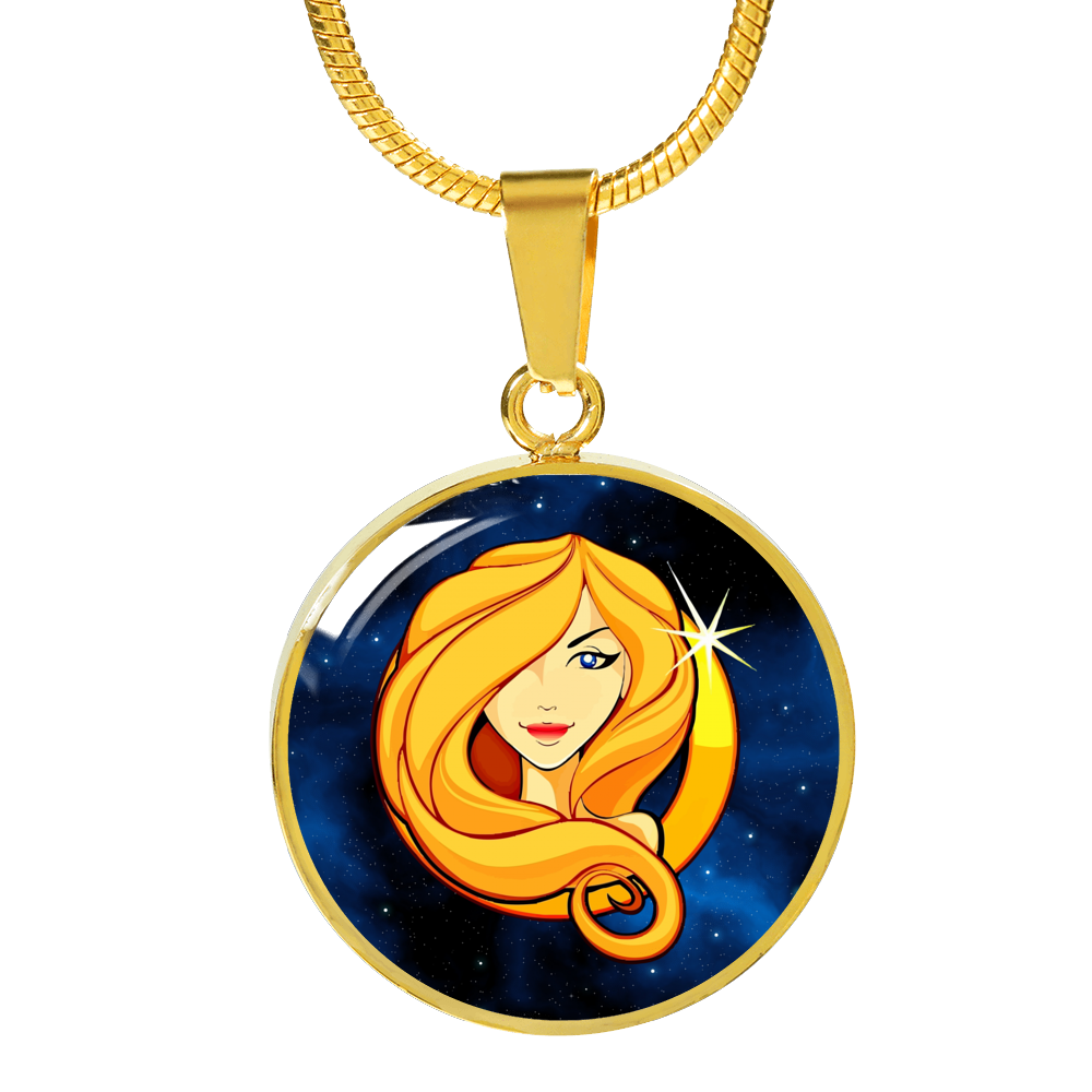 Zodiac Sign Virgo - 18k Gold Finished Luxury Necklace