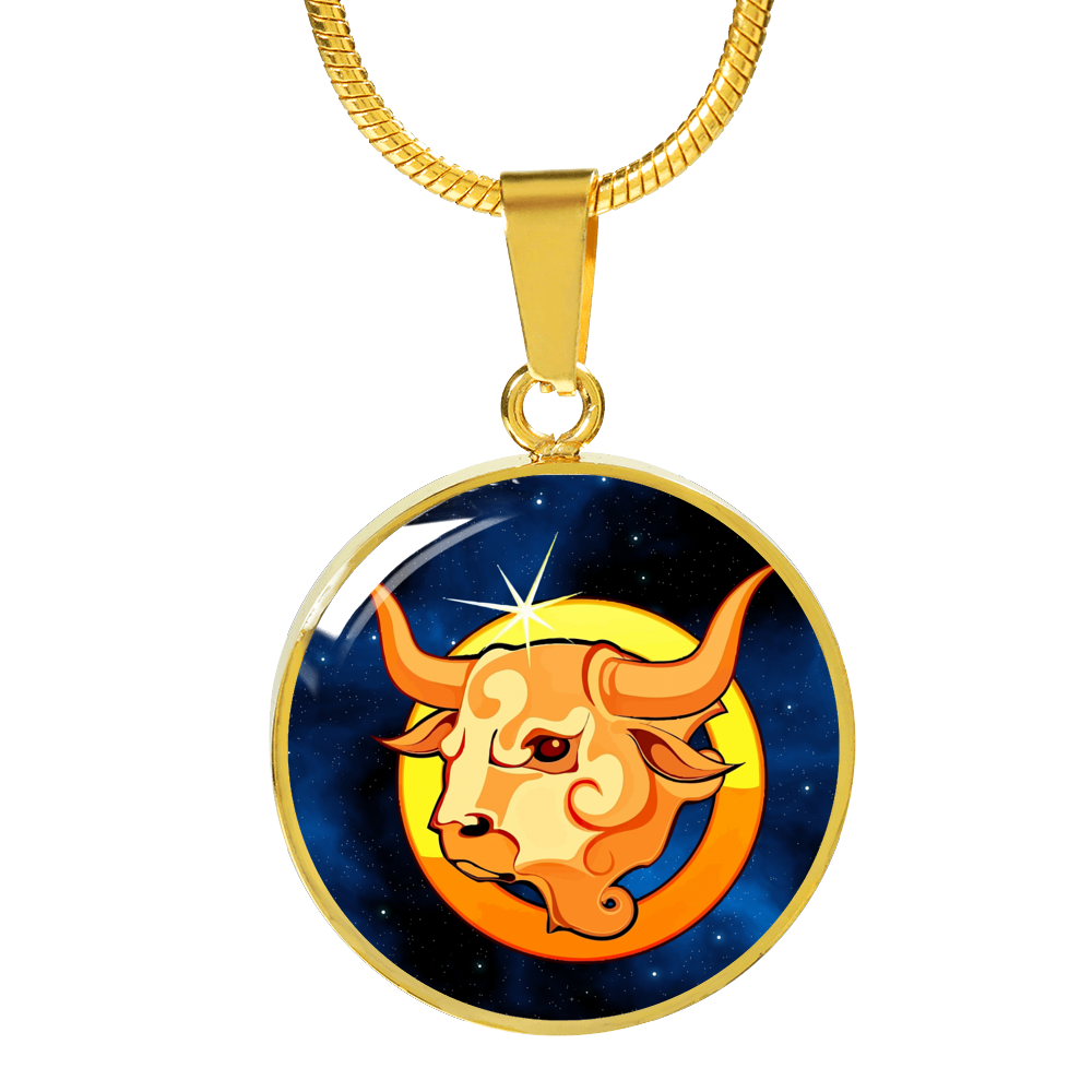 Zodiac Sign Taurus - 18k Gold Finished Luxury Necklace