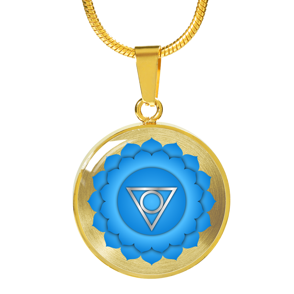 Throat Chakra (Vishuddha) v2 - 18k Gold Finished Luxury Necklace