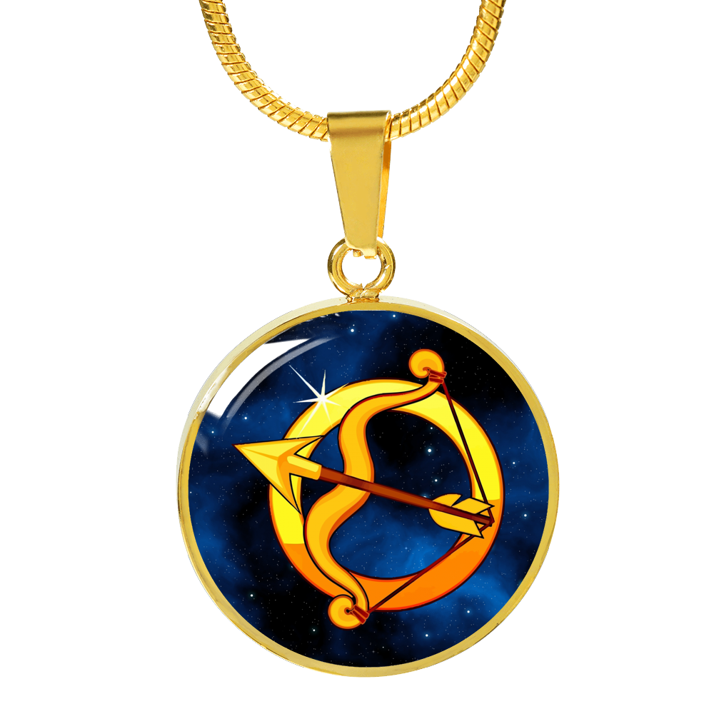 Zodiac Sign Sagittarius - 18k Gold Finished Luxury Necklace