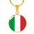 Italian Flag - 18k Gold Finished Luxury Necklace