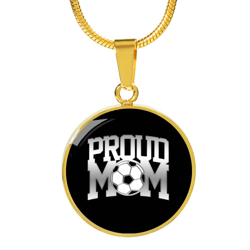 Proud Soccer Mom - 18k Gold Finished Luxury Necklace