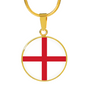English Flag - 18k Gold Finished Luxury Necklace