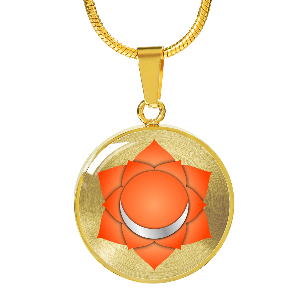 Sacral Chakra (Swadhisthana) v2 - 18k Gold Finished Luxury Necklace