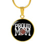 Proud Football Mom - 18k Gold Finished Luxury Necklace