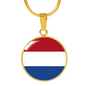 Dutch Flag - 18k Gold Finished Luxury Necklace