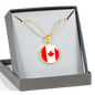 Canadian Flag - 18k Gold Finished Luxury Necklace