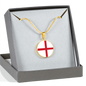 English Flag - 18k Gold Finished Luxury Necklace