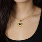 Heart In Wisconsin v01 - 18k Gold Finished Luxury Necklace