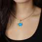 Throat Chakra (Vishuddha) v2 - 18k Gold Finished Luxury Necklace