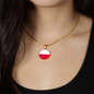 Polish Flag - 18k Gold Finished Luxury Necklace