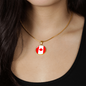 Canadian Flag - 18k Gold Finished Luxury Necklace