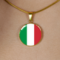 Italian Flag - 18k Gold Finished Luxury Necklace