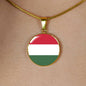 Hungarian Flag - 18k Gold Finished Luxury Necklace