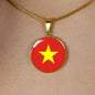 Vietnamese Flag - 18k Gold Finished Luxury Necklace