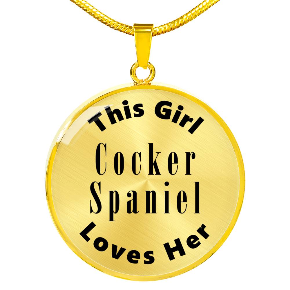 Cocker Spaniel v2 - 18k Gold Finished Luxury Necklace