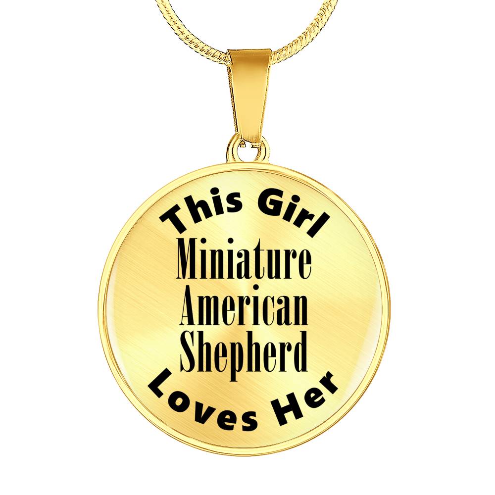 Miniature American Shepherd v2 - 18k Gold Finished Luxury Necklace