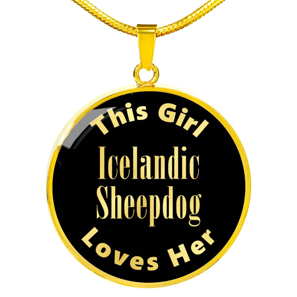 Icelandic Sheepdog v2 - 18k Gold Finished Luxury Necklace