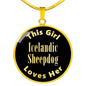 Icelandic Sheepdog v2 - 18k Gold Finished Luxury Necklace