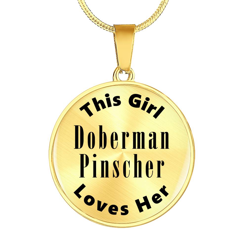 Doberman Pinscher - 18k Gold Finished Luxury Necklace