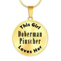 Doberman Pinscher - 18k Gold Finished Luxury Necklace