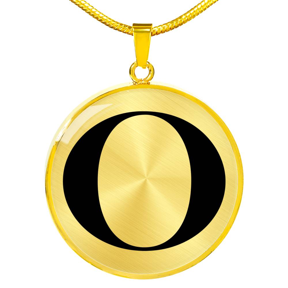 Initial O v1a - 18k Gold Finished Luxury Necklace