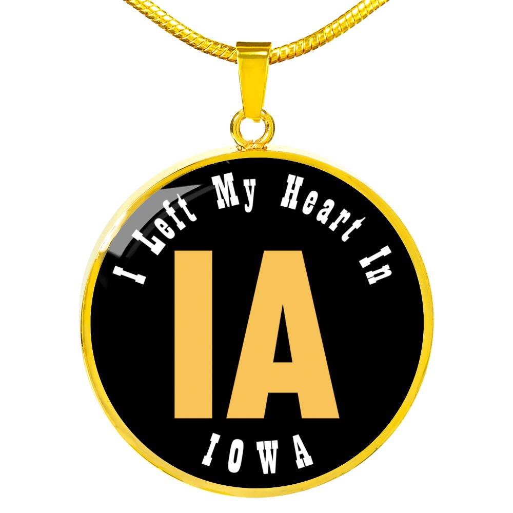 Heart In Iowa - 18k Gold Finished Luxury Necklace